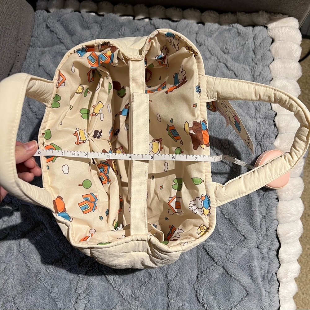 NWT Rare Authentic Miffy Puffy Cream tote Handbag - Picture 12 of 12